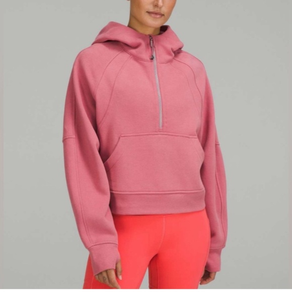 Lululemon Brier Rose Scuba Oversized Half-Zip Hoodie - Picture 1 of 9